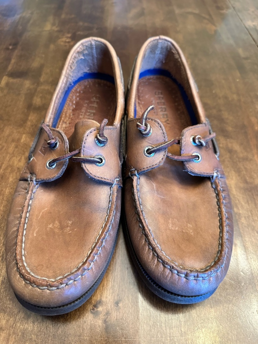 Sperry Top-Sider Mens Boat Shoes Leather Tan Brown Size 10 Classic Preppy - Picture 12 of 16